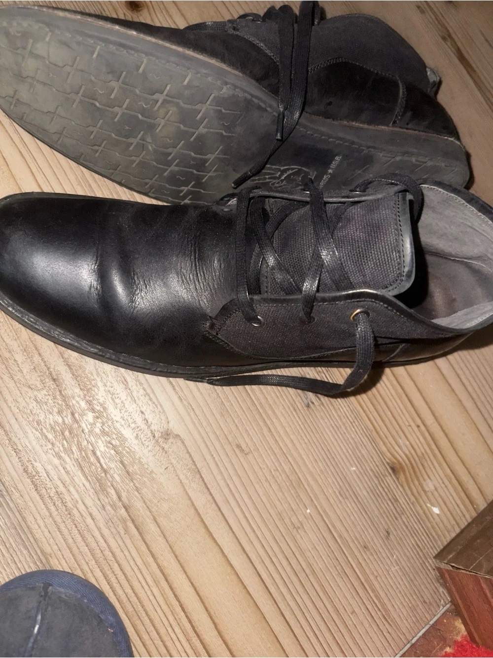 Black Lace-Up Chukka Boots